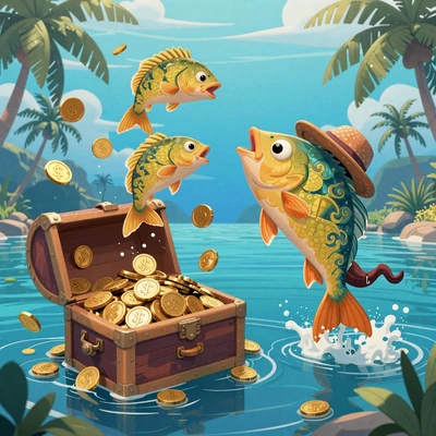 Big Bass Bonanza Slot von Pragmatic Play mit goldenem Bass und Schatztruhe