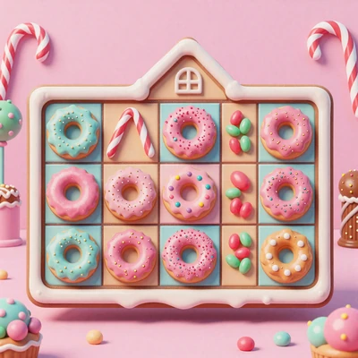 Sugar Rush Slot mit pastellfarbenen S&uuml;&szlig;igkeiten und Bonbonh&auml;usern